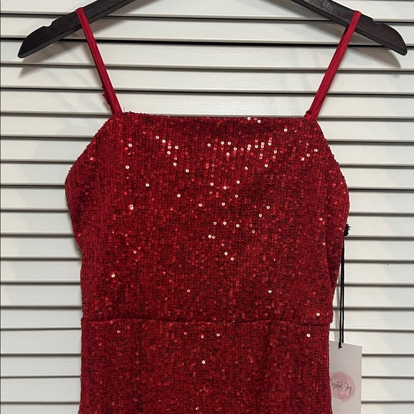 Red Sequin Mini Dress - Picture 2 of 4